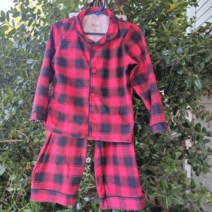Carters Buffalo Red Black Plaid Kids Pajamas 4T Lounge Long Sleeve Pants